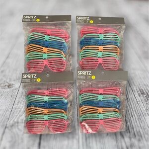 Spritz Novelty Eyewear - 24 Plastic Shutter Shades Glasses - Party Favors